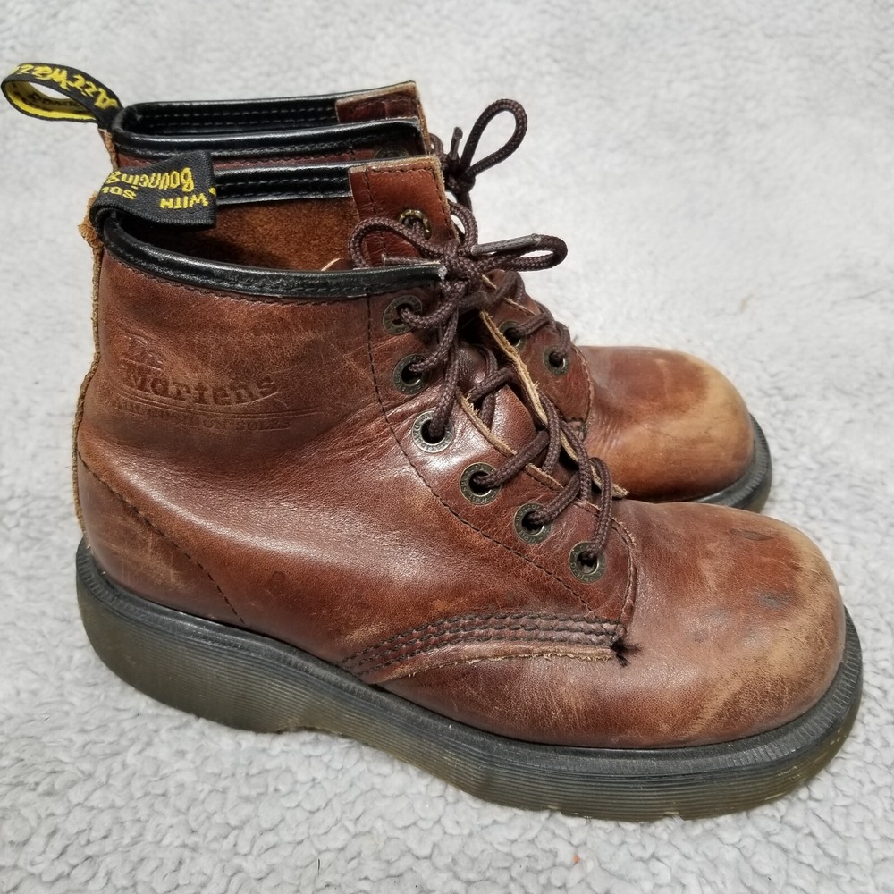 Vintage Dr Martens 8433 Club Sole Made in England 6 Hole Brown Boots Size 4 - Picture 5 of 16
